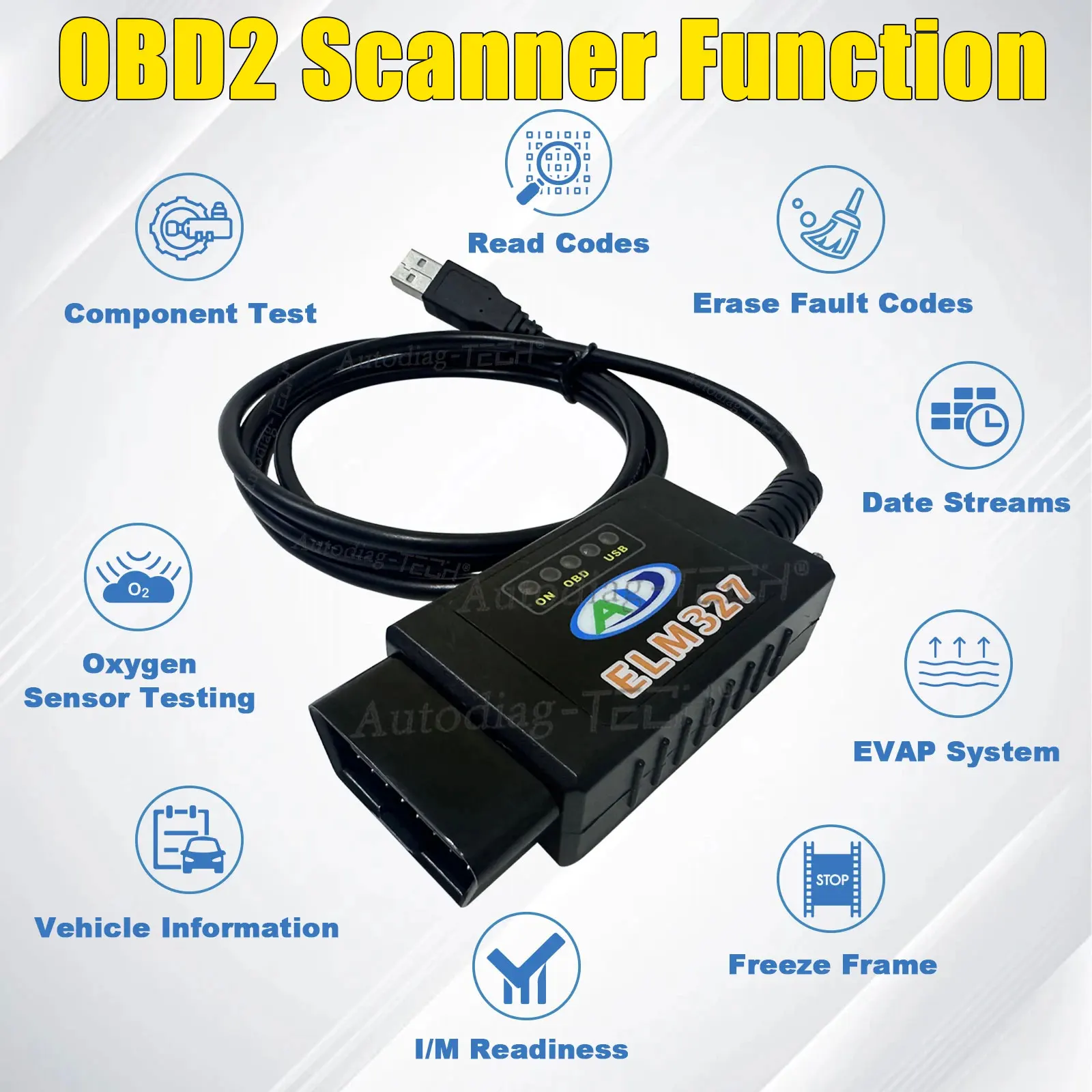 ELM327 الماسح الضوئي V1.4 FTDI FT232RL PIC18F2480 رقاقة CAN-HS/MS لفورد فورسكان قارئ رمز أداة السيارات obd2 elm327 USB الماسح الضوئي