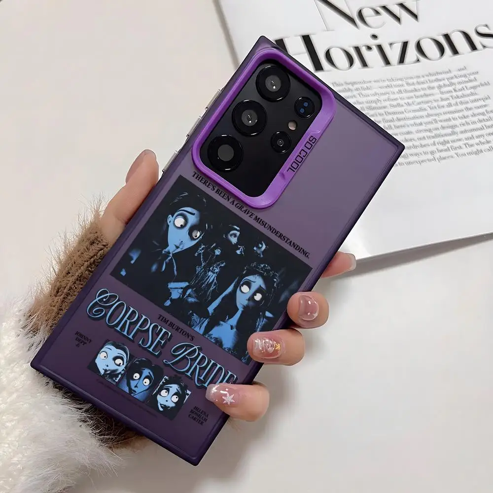 Coque de téléphone c-corpse BrideS Terror, étui en Silicone argenté pour Samsung Galaxy S25 Edge S24 S23 S22 S21 S20 Ultra Funda