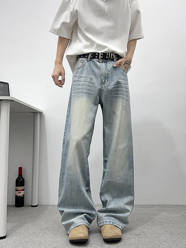 Light Wa herenjeans losse casual rechte pijpen Amerikaanse Sle Cleanfit Haome wijde pijpen lange broek Street Faion