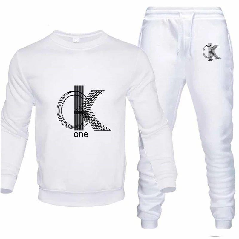 Men\'s Sets Two Pieces Sweatshirts + Sweatpant Cardigan Coat Autumn Winter Warm Clothes Male Casual Tracksuit Suits