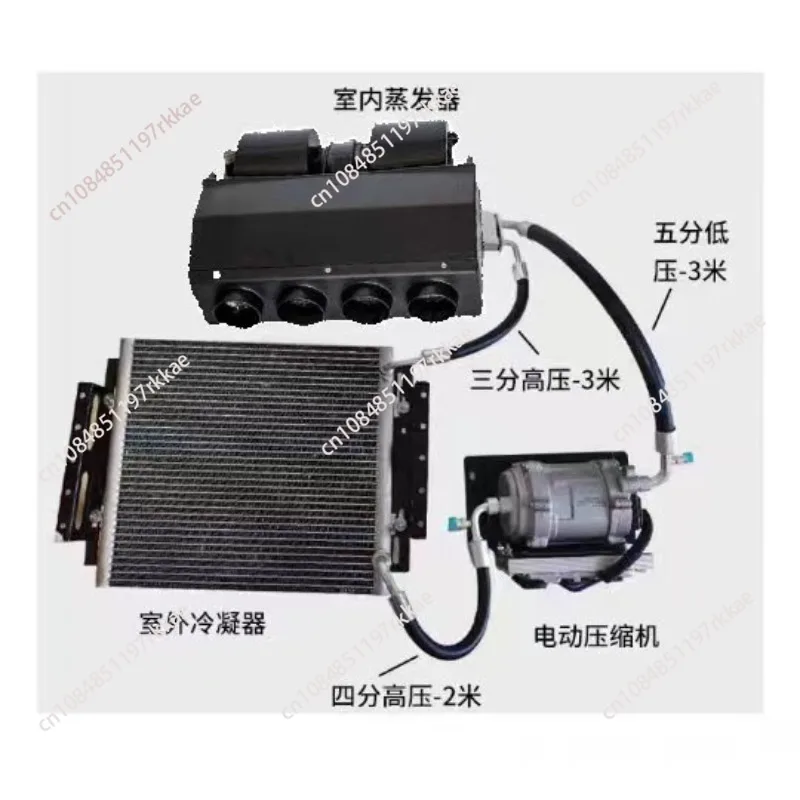 12V/24V DC Parking Air Conditioner Inverter Rooftop AC Unit for Truck Camper Van Refrigerated Vehicle Conversion