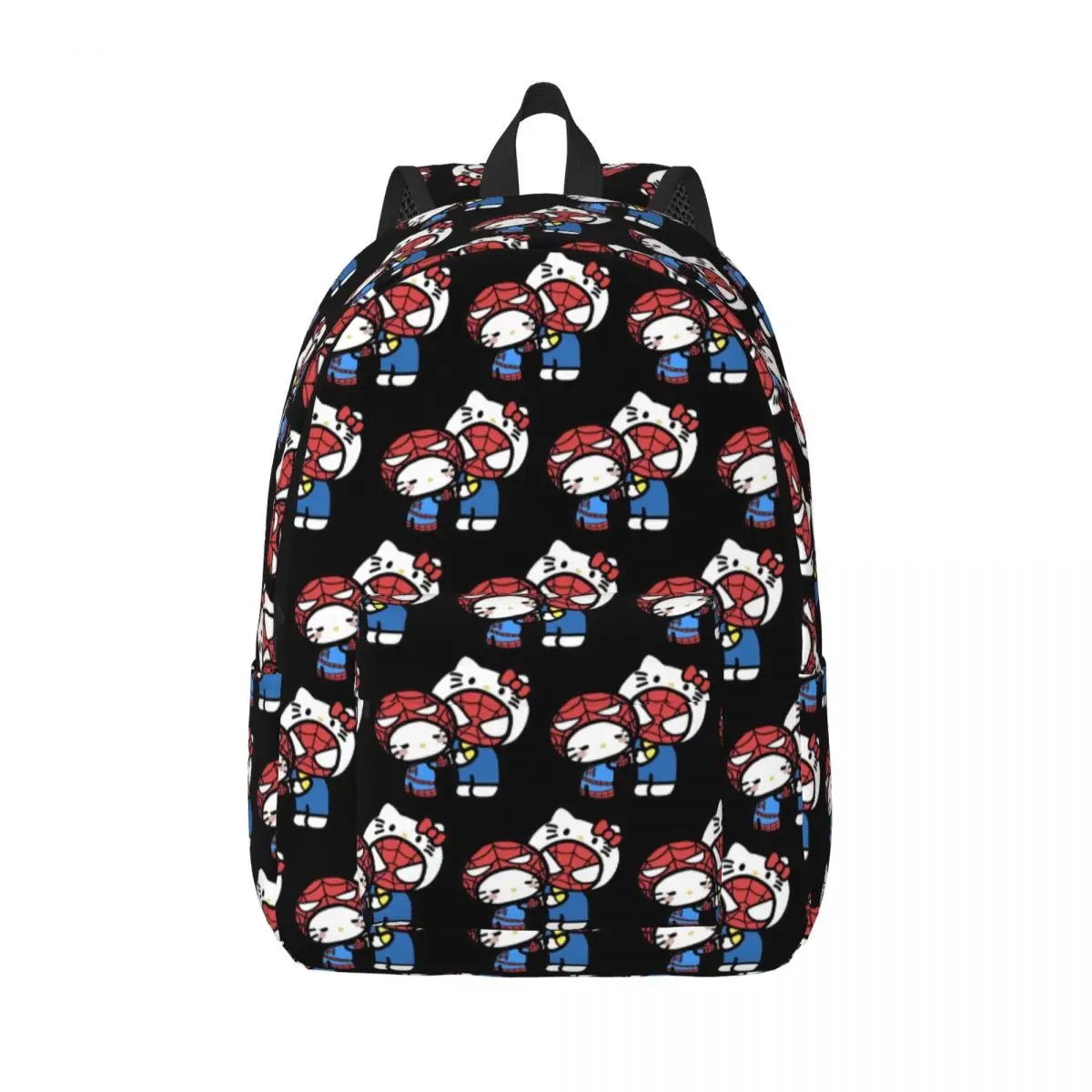 Hello Kitty Spiderman Boyfriend Girlfriend for Men Women Student School Bookbag Canvas Daypack Elementary High College Hiking