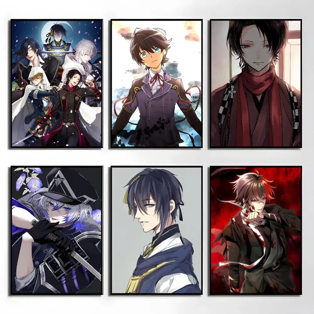 1pc Anime Touken Ranbu Kai Poster Sticker Print Waterproof Wall Art For Living Room Bedroom Home Decor