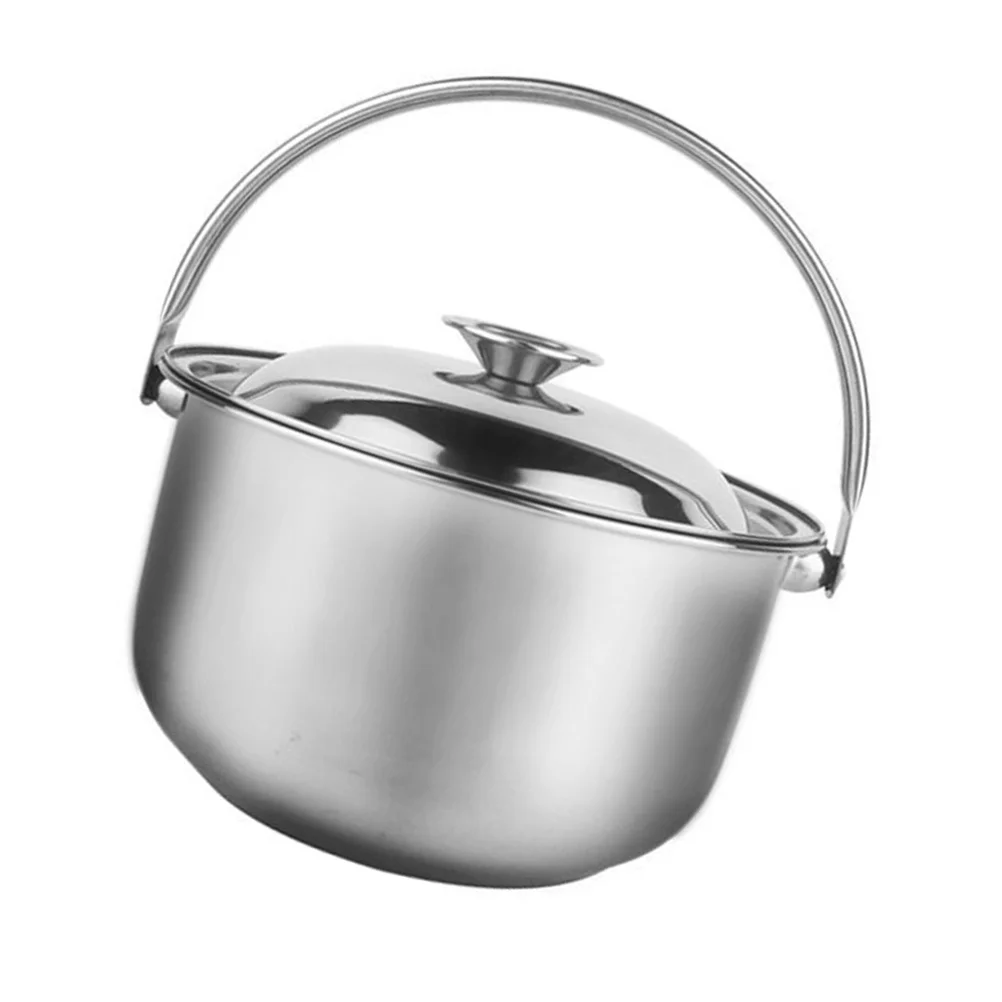 

Pasta Stainless Steel Cooking Pot Fettuccine Multi-purpose Ramen Casserole Silver Hotpot