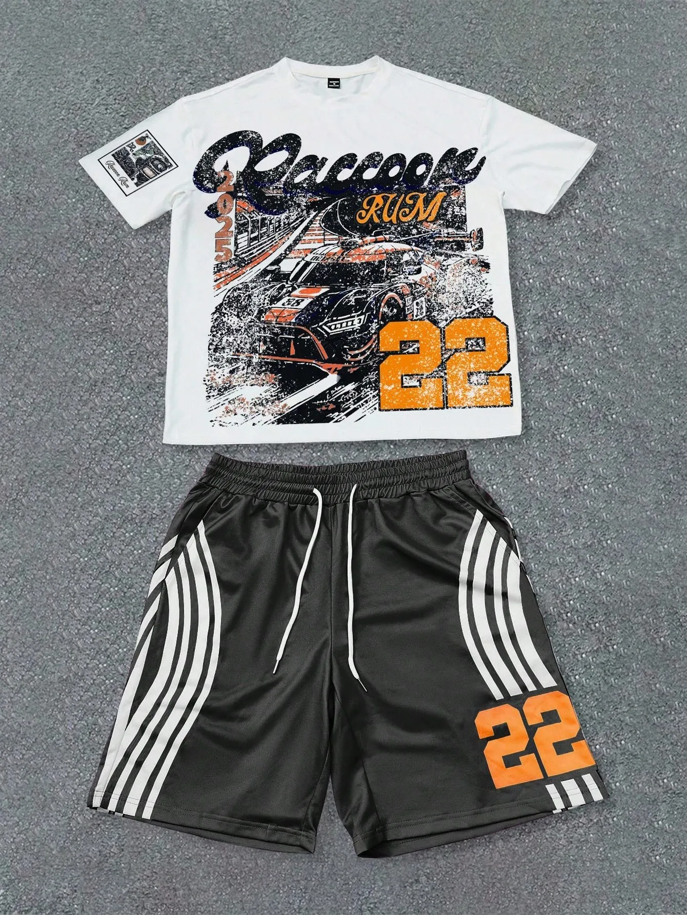 

2026 Summer Men's Suit with Letter Print Breathable Lightweight Casual Fashionable Outdoor Sports Men's Clothing