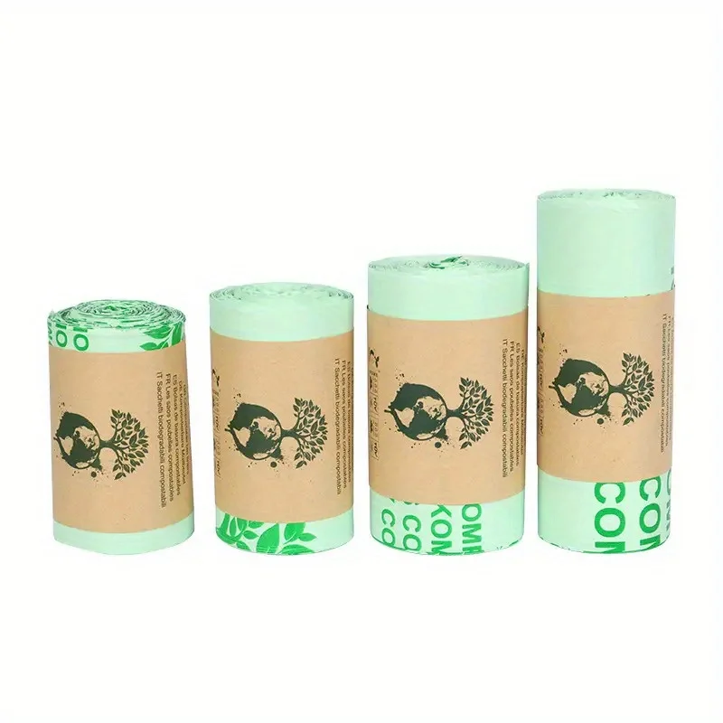 

Набор из 25/50 органических компостируемых мешков для мусора на растительной основе, компостируемые пакеты для мусорных баков, набор мешков для мусора для кухни/офиса