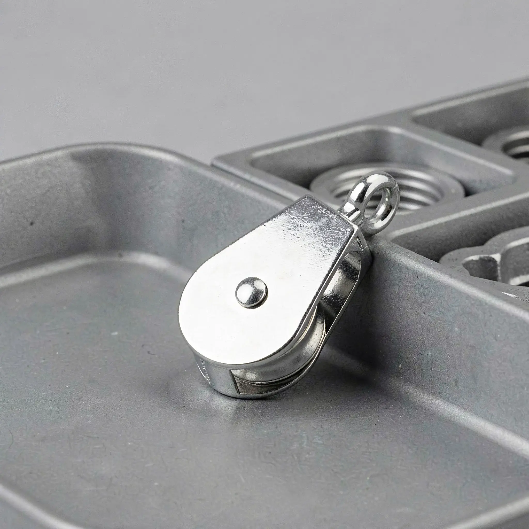 Heavy Duty Zinc Alloy Single Pulley Wheel 1 Inch for Rope Hoist, Lifting & Workshop Garage Use