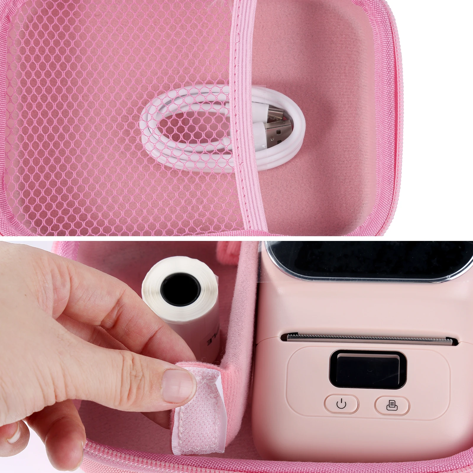 Case Compatible with Phomemo M110 Label Maker - Portable Mini Thermal Label Maker Carrying Storage Bag for Printer Labels, USB Cable and Accessories -(Box Only)