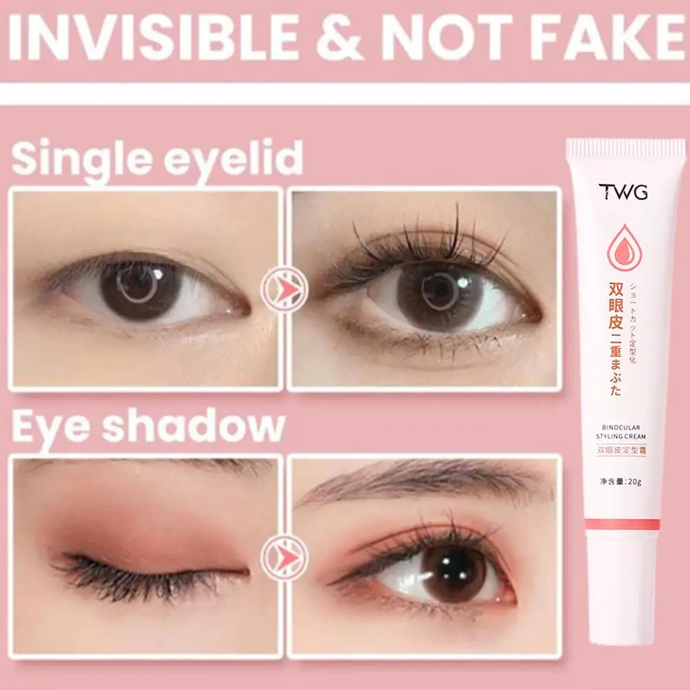 1/2PCS Eyelid Styling Cream 20g Non-glue Big Eye Beauty Eye Sticker Natural Lasting Waterproof Lift Eyelid Glue Eye Makeup Tool