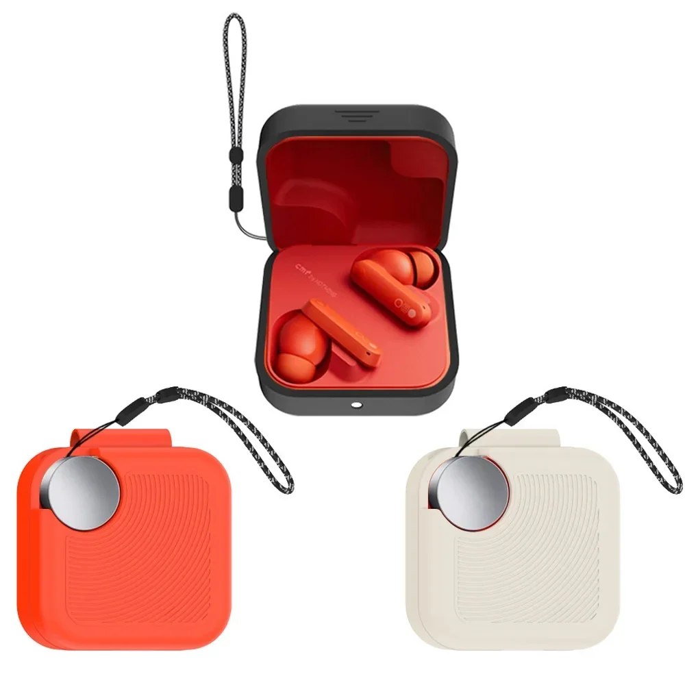 CJ For CMF By Nothing Buds Silicone Protective Case Soft Cover for Wireless Earbuds Shockproof Durable Earphone Shell Housing