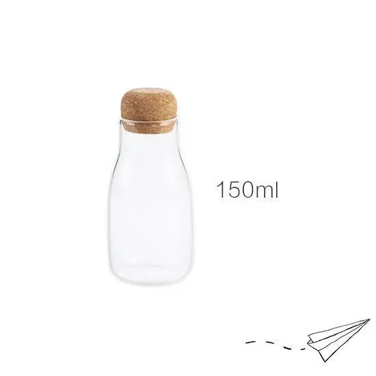 High Borosilicate Glass Sealing Jar Kitchen Seal Has Nothing To Do with Tea Can Wooden Stopper Glass Storage Jar