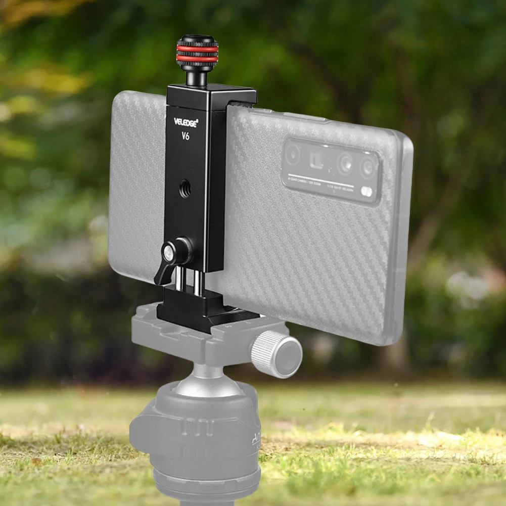 

Металлическое крепление для телефона на штатив с базой Arca QR, адаптер для крепления телефона на штатив, держатель для телефона для видеосъемки и прямых трансляций