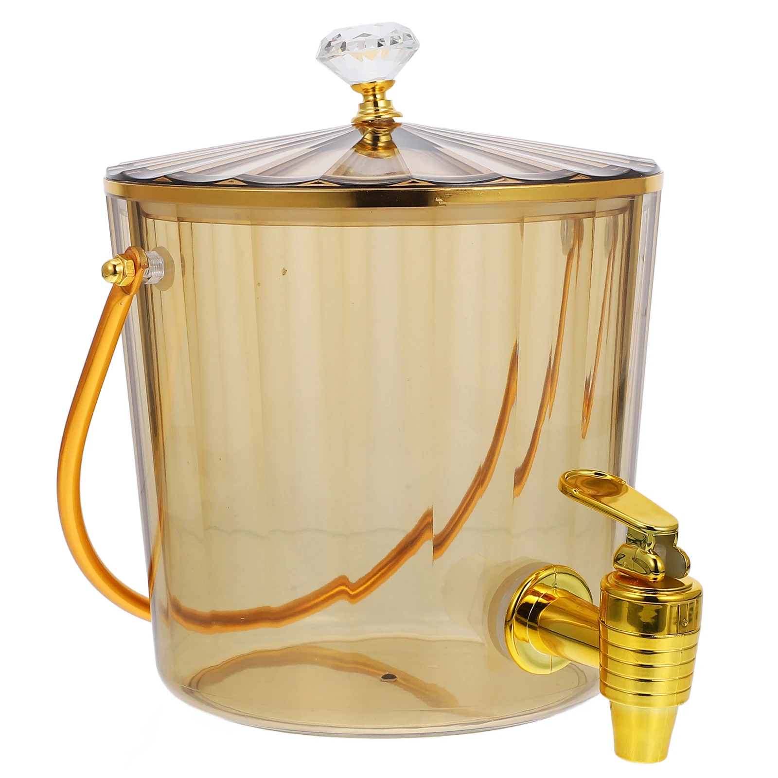 

Ice Bucket Cold Water Jug Drink Dispenser Beverage Spigot Party Fridge Premium Plastic Safe Portable Faucet Large