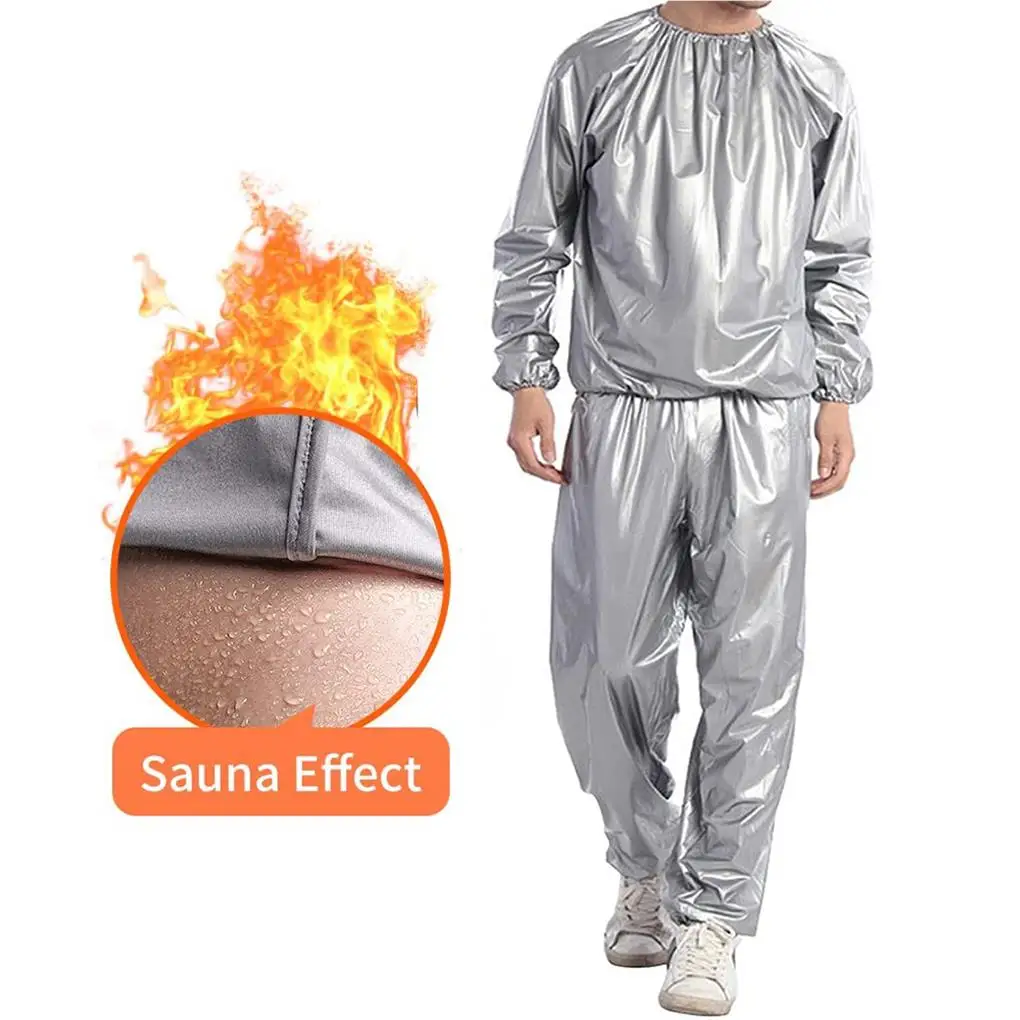 Fitness Sweat Sauna Suit Heavy Duty Weight Loss Suit Sweat Top Fitness Jacket Bodybuilding Calories Trousers Body Shaper L-5XL