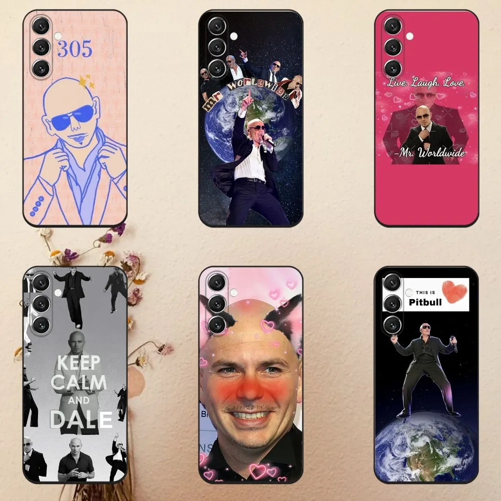 Rapper Mr W-Worldwides Pitbull  Phone Case For Samsung Galaxy A13,A21s,A22,A31,A32,A52,A53,A71,A80,A91 Soft Black Cover