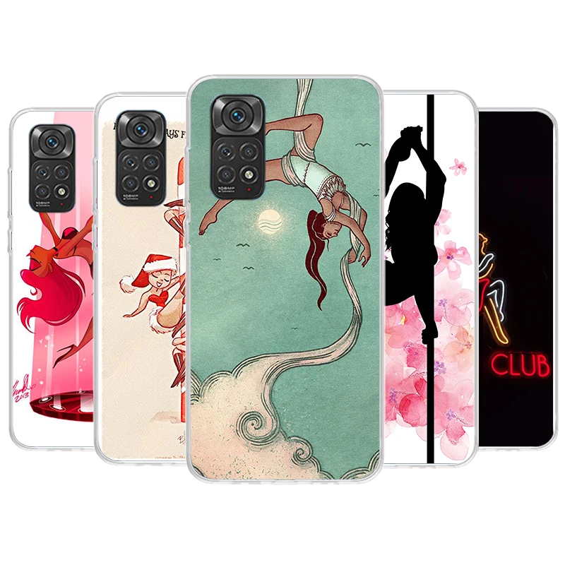 Pole Dancer Dancing Phone Case For Xiaomi Redmi Note 13 12 12S 11 11S 10 10S 9 9S 11T 11E Pro Plus 8 8T 7 + Coque Cover For Xiao