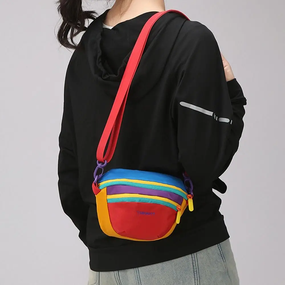 

Fashion Dopamine Chest Bag Large Capacity Nylon Crossbody Bag Waterproof Casual Waist Bags Travel