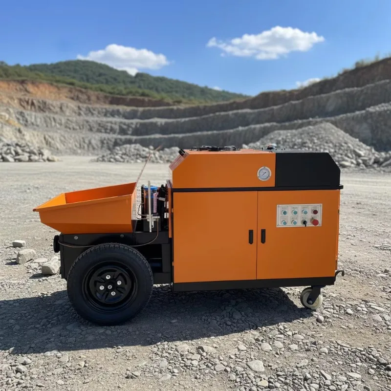 Wear Resistant Pump for Concrete Diesel Mobile Mini High Pressure High Efficiency Trailer Mounted Concrete Machinery