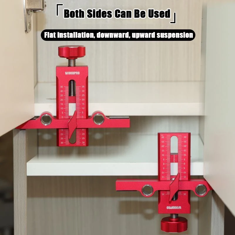 3 in 1 Cabinet Door Installation Positioner with Support Arm & Clamp, Mounting Jig Door Panel Installation Rebounding Device