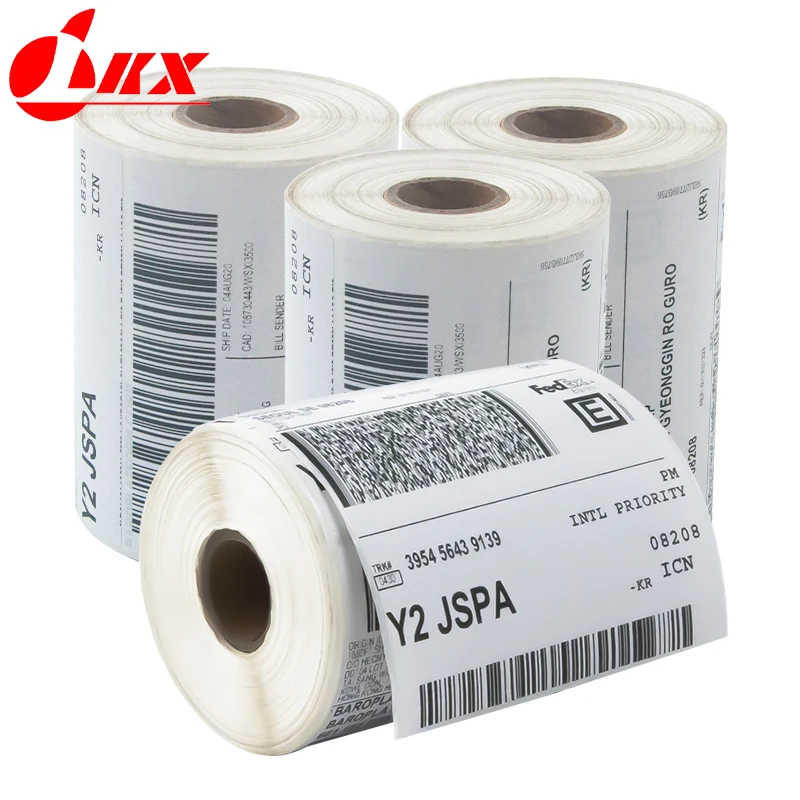 LKX-etiqueta adhesiva térmica de 4x6 pulgadas, pegatina multiusos, impermeable, a prueba de aceite, 241BT