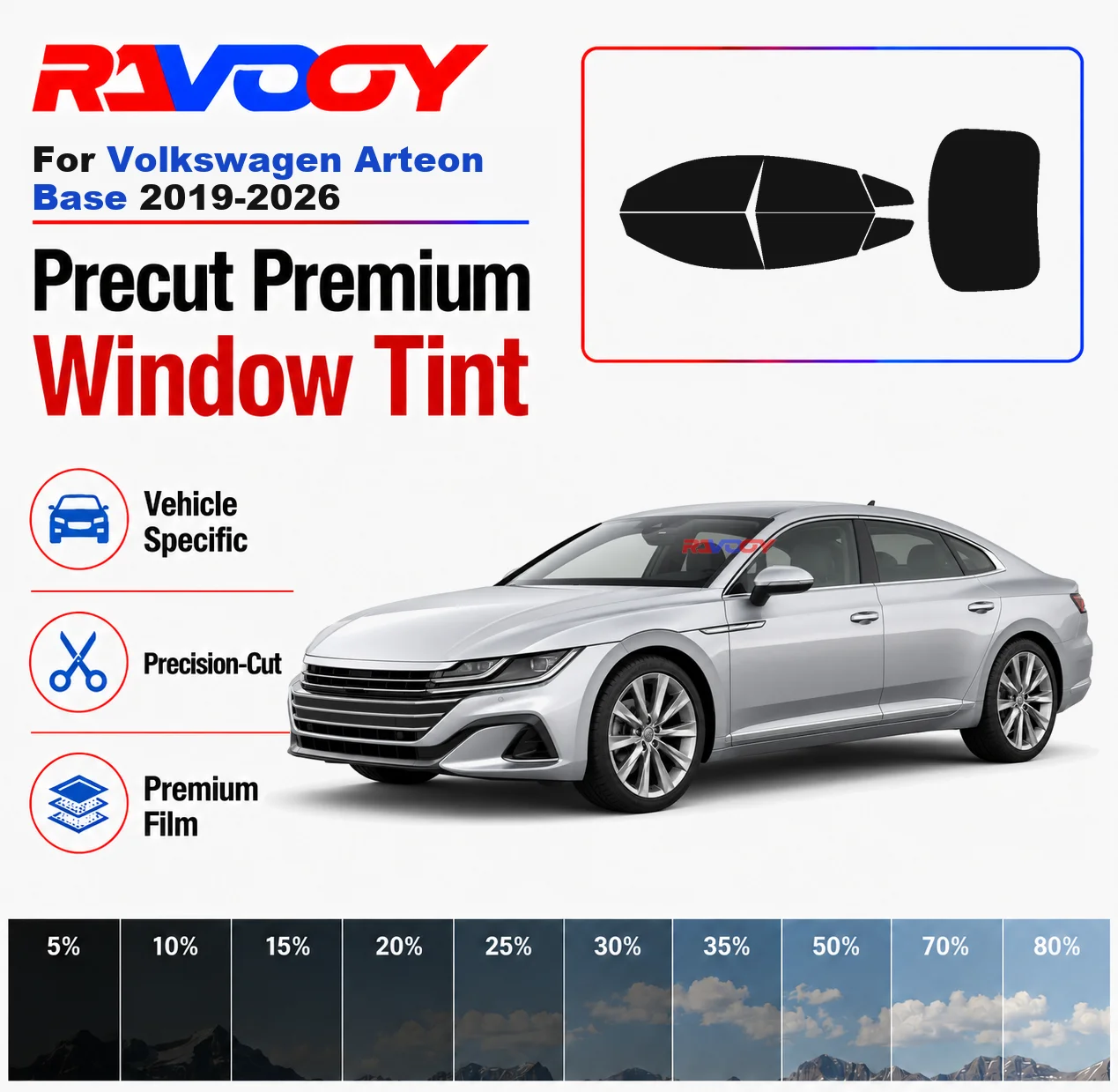 premium-precut-window-tint-kit-front-windows-rear-windows-rear-windshield-for-volkswagen-arteon-base-2019-2026-nano-ceramic-film