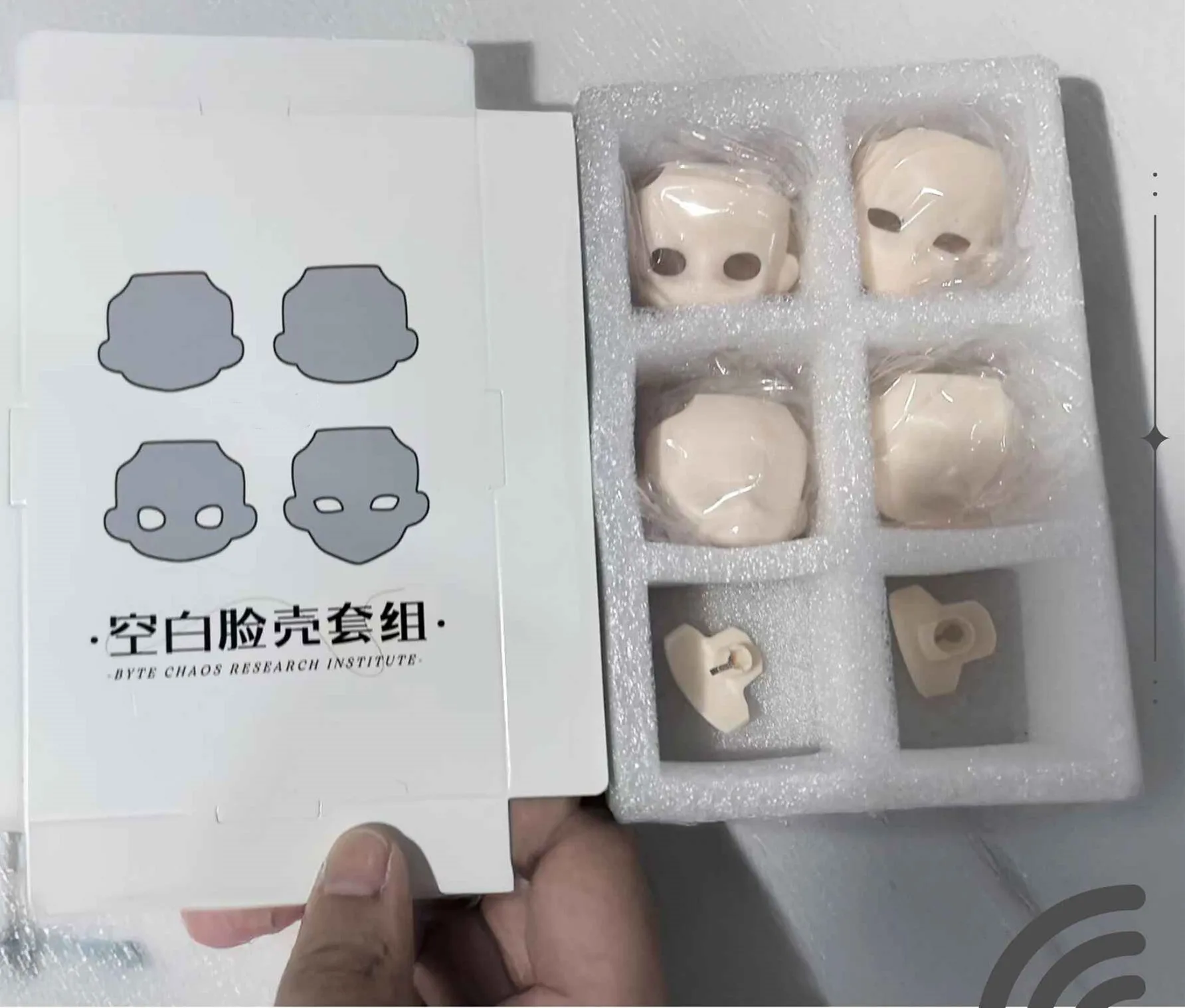 4pcs In Stock Handmade OB11 Faceplates Blank Face Shell GSC BJD Doll Accessories Game Props Cosplay Anime Figure Toy Kids Gifts