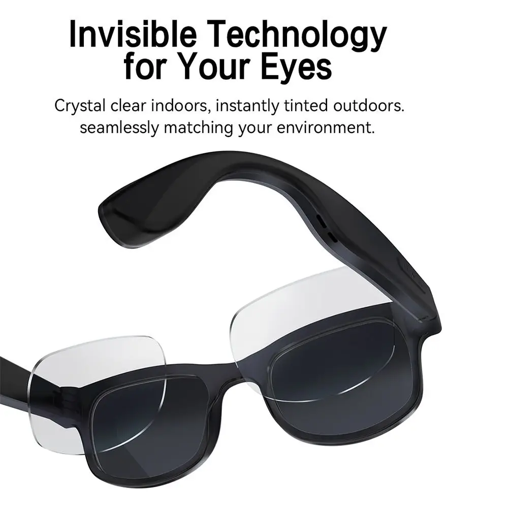 2 in 1 AI Smart Glasses Real-time Translation HD Photo Video Voice Smart AI Glasses Call Translation 800W pixel