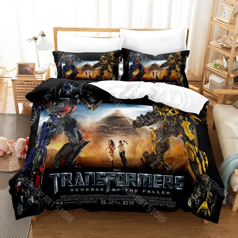 

Комплект постельного белья с 3D принтом T-Transformers, одинарный, полный, королевский размер, комплект постельного белья для взрослых и детей, комплекты пододеяльников для спальни