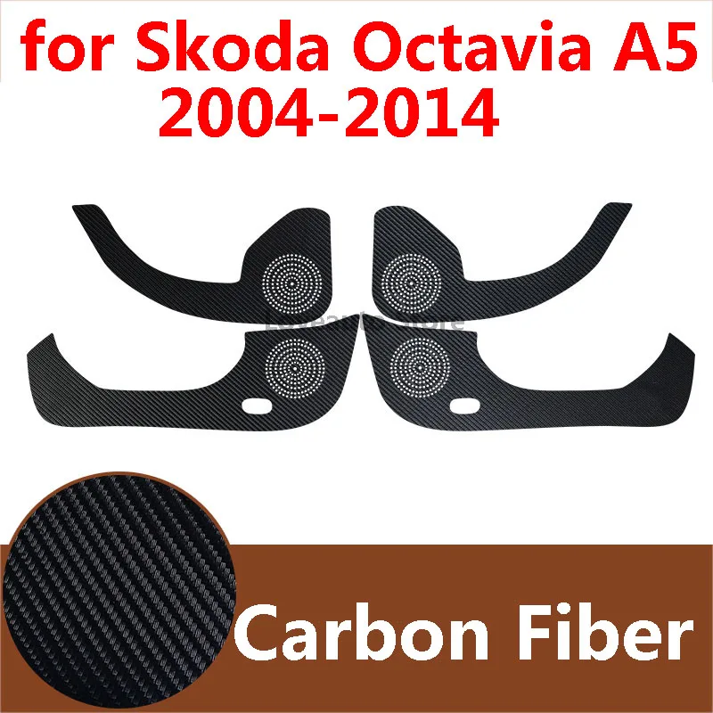 

For Skoda Octavia A5 2014 2013 Car Leather Door Anti-Kick Pad Protective Film Car Stickers 4Pcs Accessories 2012 2011 2004-2010