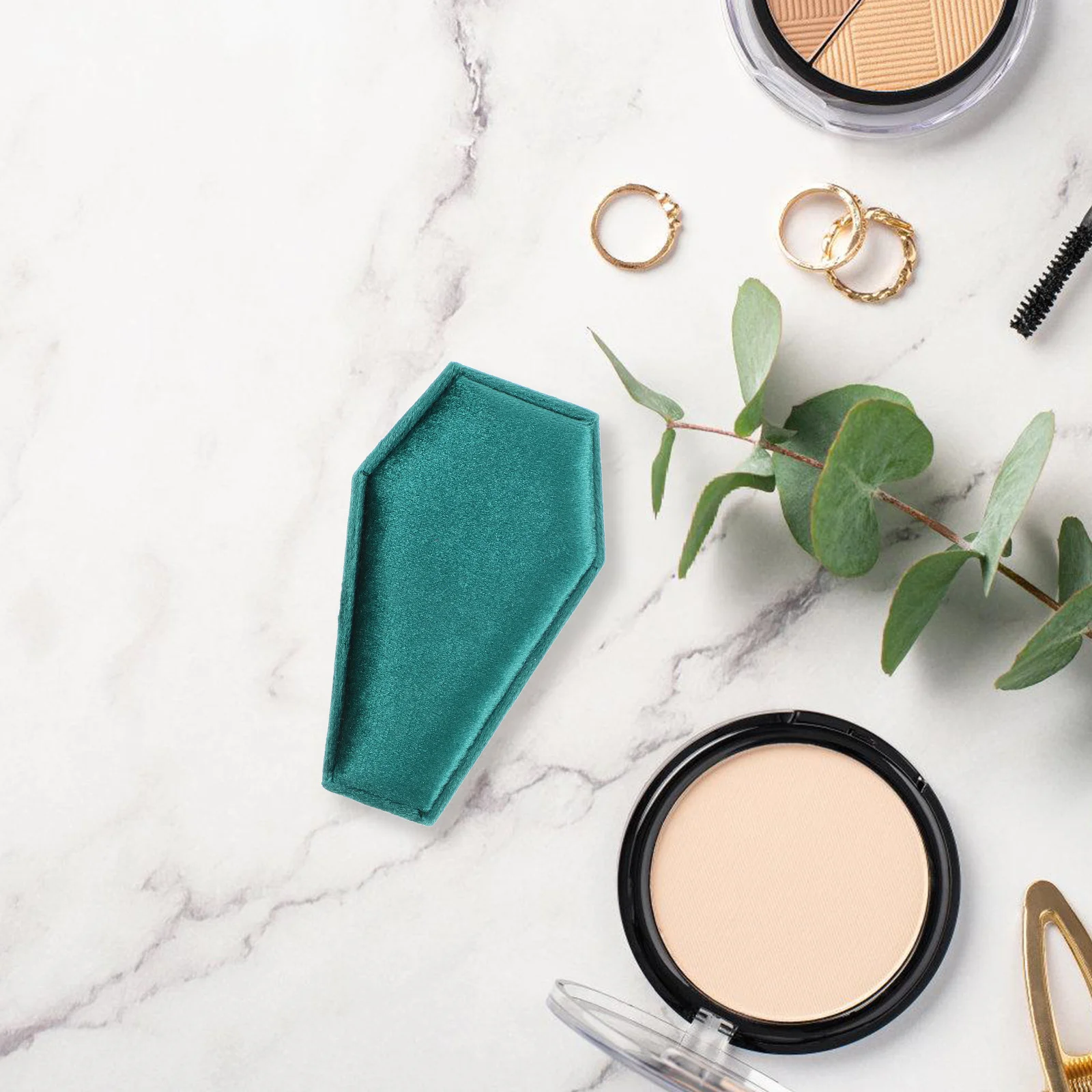 

Small Coffin Jewelry Box Gothic Vintage Look Trinket Container with Lid for Rings Necklaces Keepsakes Halloween Decoration Gift