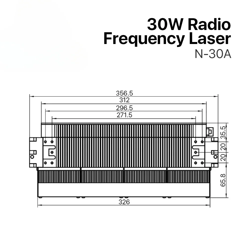 10600nm 30W Laser de radiofrequência SPT Co2 RF Fonte de laser N-30A 10.6um para máquina de marcação e gravação a laser Co2