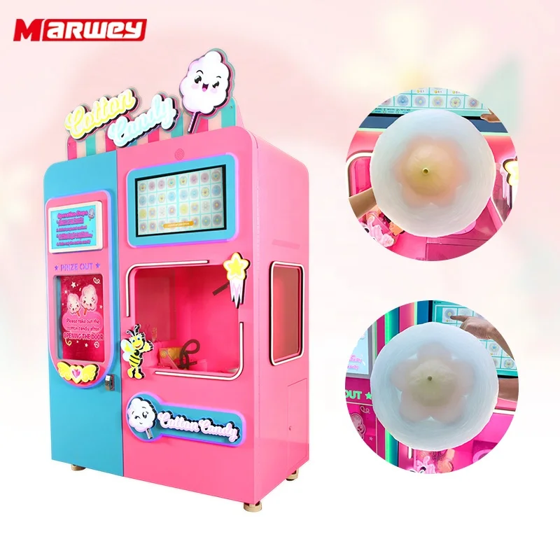 Large Commercial Full Automatic Cotton Candy Making Machine Cheap New Professional Coin Operated Smart Cotton Candy Machine