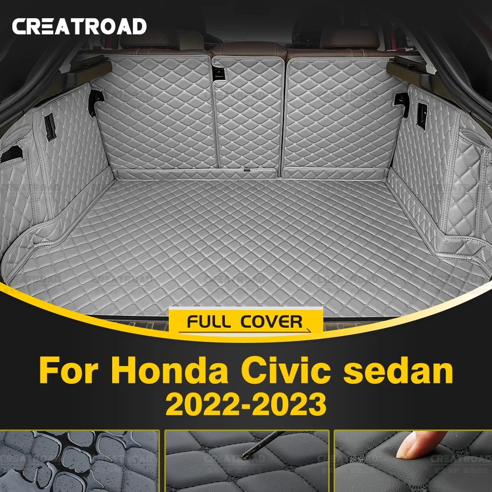 

CREATROAD для Honda Civic седан 2022-2023, авто полное покрытие, коврик для багажника, автомобильный защитный коврик, грузовой вкладыш, аксессуары для интерьера