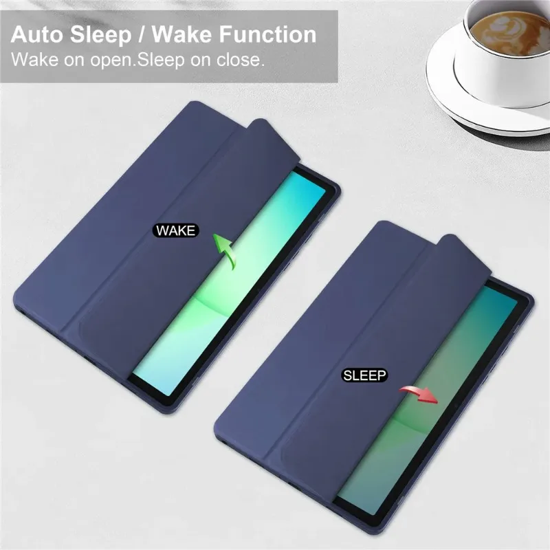 

Smart Cover For Samsung Galaxy Tab A11 Plus 11inch SM-X230 X233 X236 With Pencil Holder Acrylic Funda For Tab A9+ 11"Tablet Case