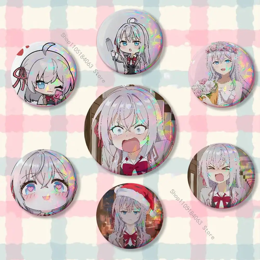 

Alya R-Roshidere Badges Button Round Creative Pin Brooch Badge Bag Decor Fans Collect Friends Gifts