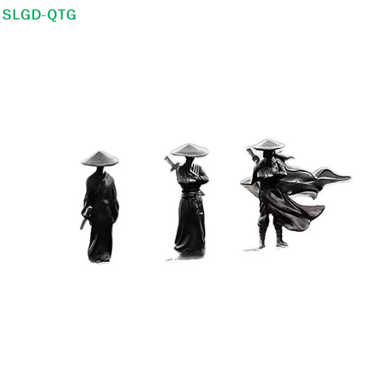 Hot！Mini Chinese Swordsman Figure Exquisite Ancient Car Statue Ornament Cartoon Swordsman Miniatures Interior Decor