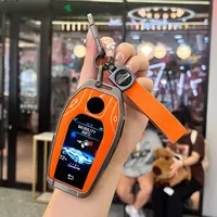 Zinc Alloy Remote Start Smart Car Display Key Case Cover Shell Skin for BMW 5 7 Series X3 X4 X5 X7 G30 G31 G11 G12 G01 GT 730Li