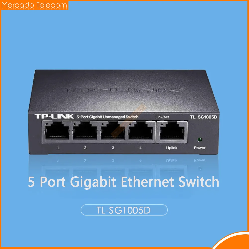 

TP-Link Gigabit Switch 5 Port Rj45 Network Splitter Hub Ethernet CAT5 Lan 1000M TL-SG1005D Monitor Internet Plug and Play