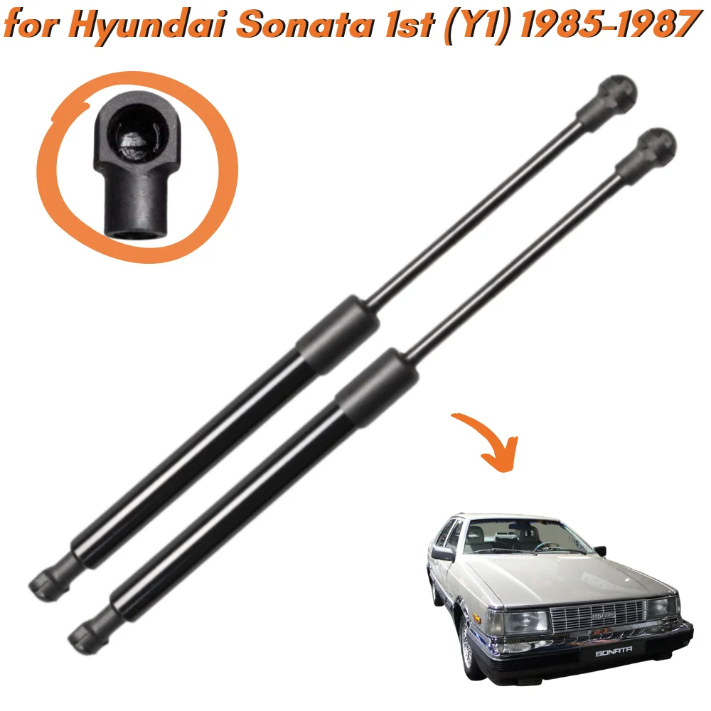 

Qty(2) Hood Struts for Hyundai Sonata First generation (Y1) 1985-1987 Front Bonnet Gas Springs Shock Absorbers Lift Supports