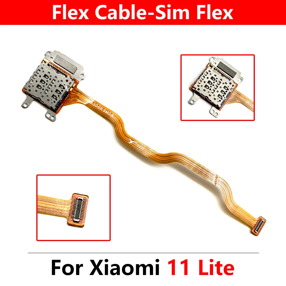 1Pcs，NEW For Poco F4 5G / K40s Replacement Part SIM Card Reader Holder Tray Connector Board Slot Flex For Xiaomi Mi 11 Lite