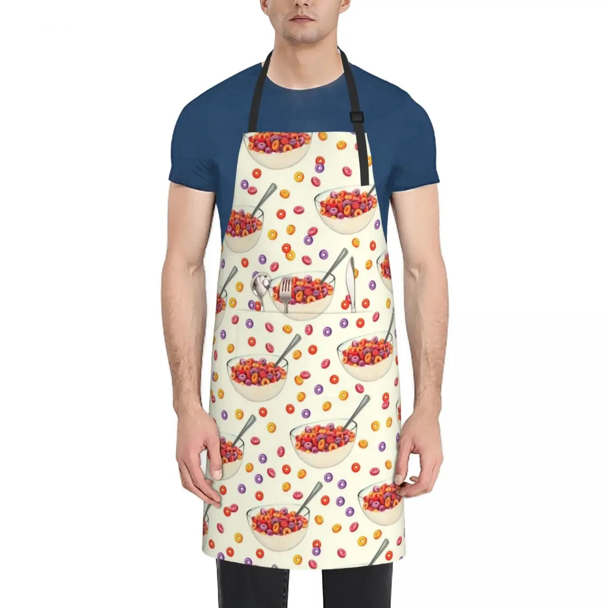 

Fruit Cereal Pattern Apron Manicurists Hairdressing Hairdresser Accessories with personal logo kitchen clothes for men Apron