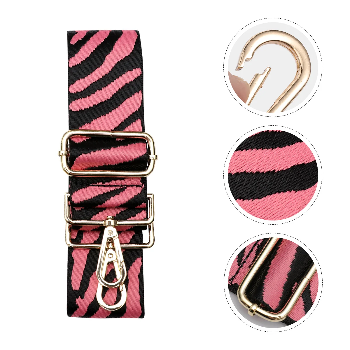

1Pcs Zebra Print Purse Strap Adjustable Length Shoulder Belt for Handbag Crossbody Use Replacement Bag Strap Creative Fashion