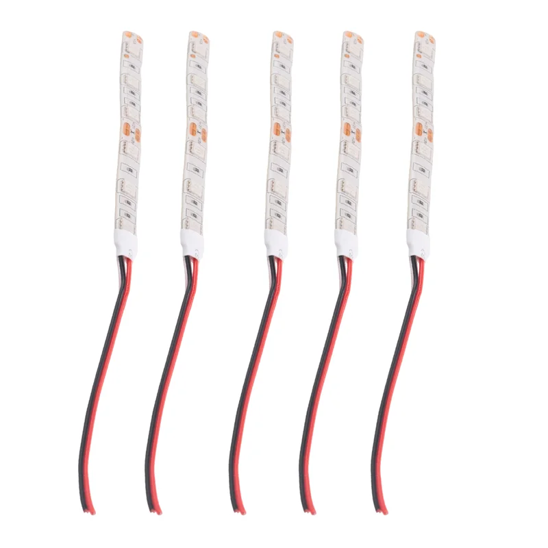 

Classy-5Pcs 10Cm Waterproof 5050 Led Strip Lights Dc 12V Caravan Boat Car