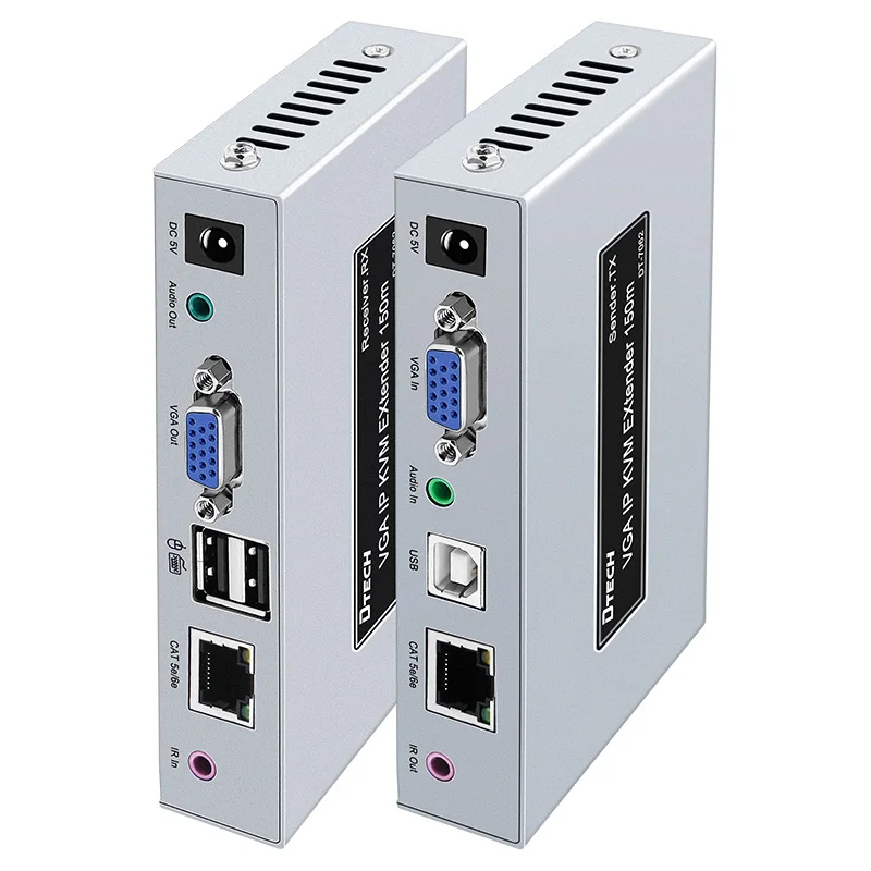 DTECH VGA Usb Kvm Extender Over IP/TCP UTP/STP CAT5e/6 Rj45 LAN Network VGA Mouse and Keyboard Extender VGA USB