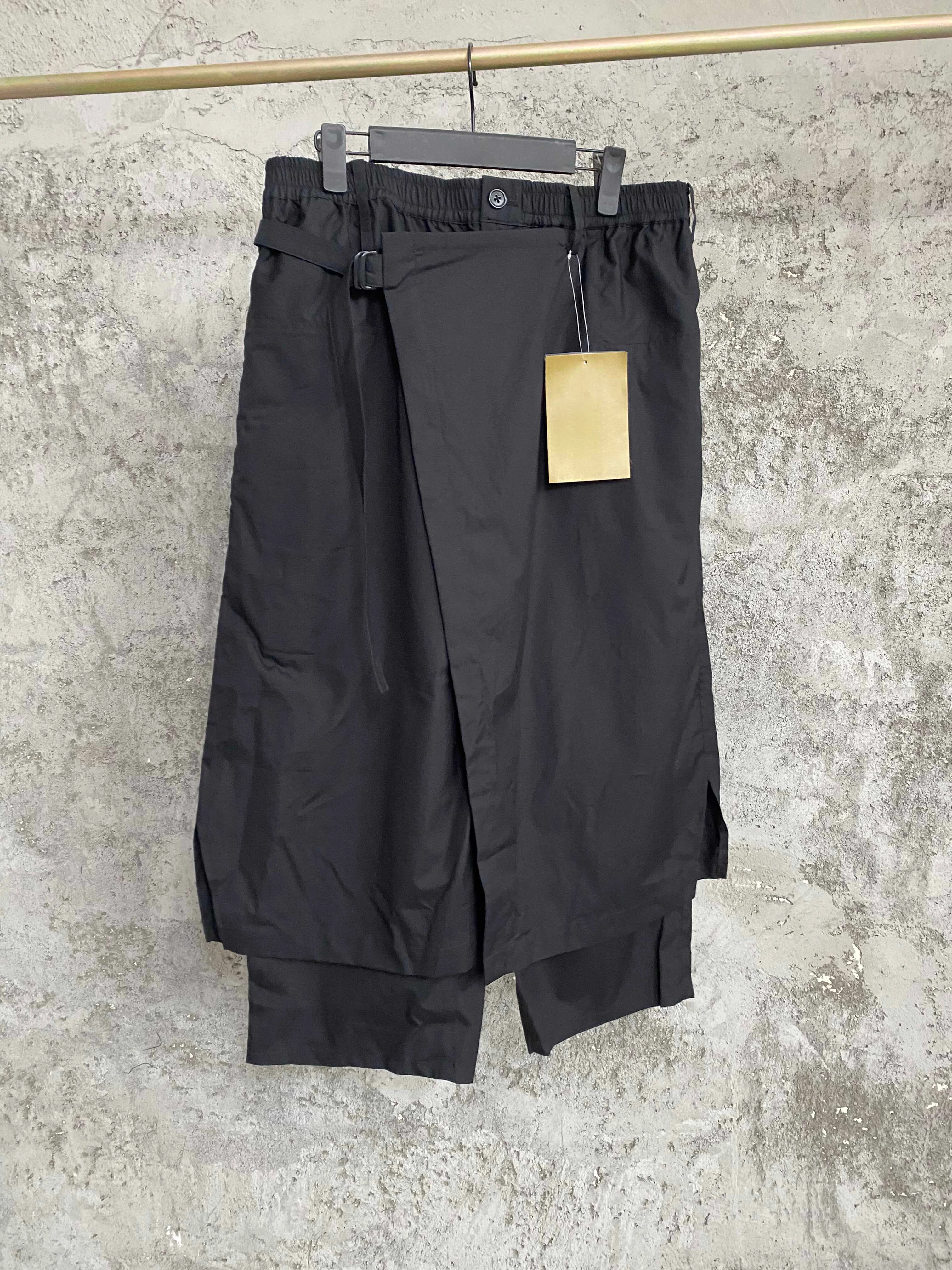 

TOP-YAMAMOTO double-layered deconstructed caprix pants, Wang Yibo's same style pure cotton capsule shorts for men