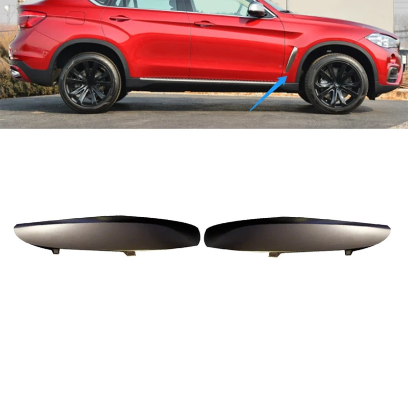 1Pair Car Side Fender Vent Trim 51767361417 51767361418 For BMW X6 F16 2015-2019 35I 35Ix 5Ix Air Duct Panel Decor Strip