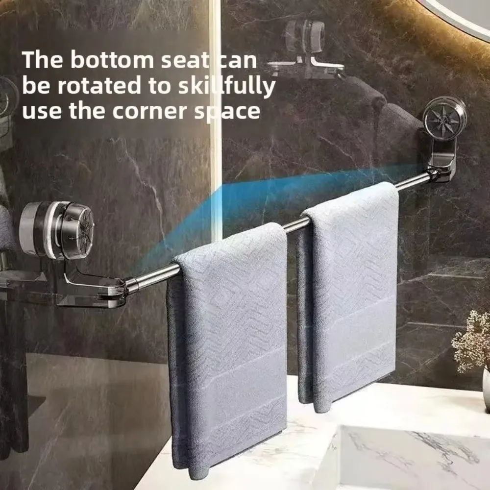 Gifts Suction Cup Towel Rack Stainless Steel No Drilling Required Bath Holder Expandable Kitchen Bathroom Towel Rod