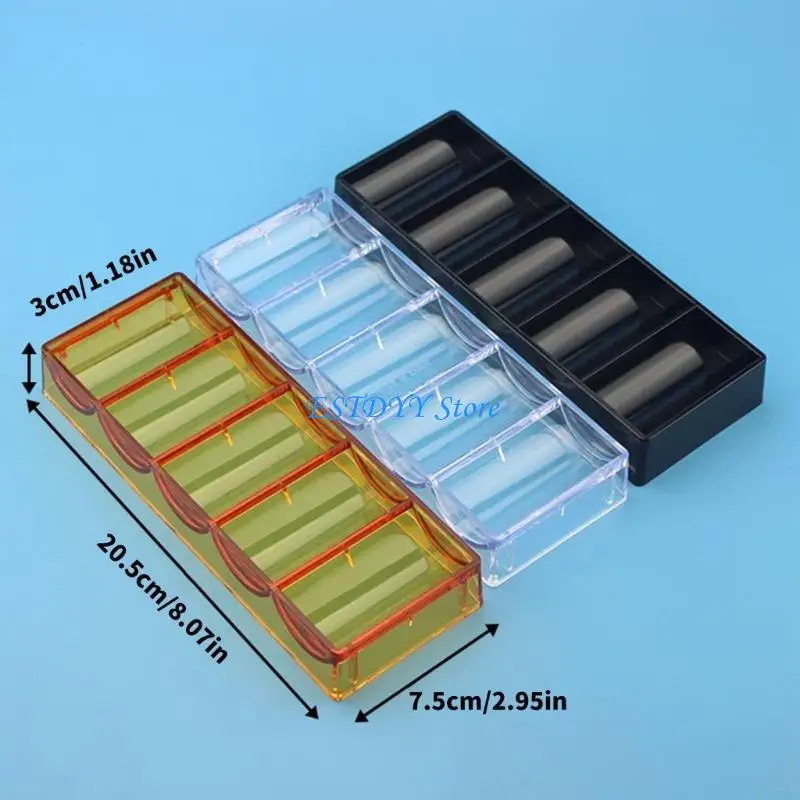 G6DE Clear Acrylic 5 Chip Secure Storage for Professional