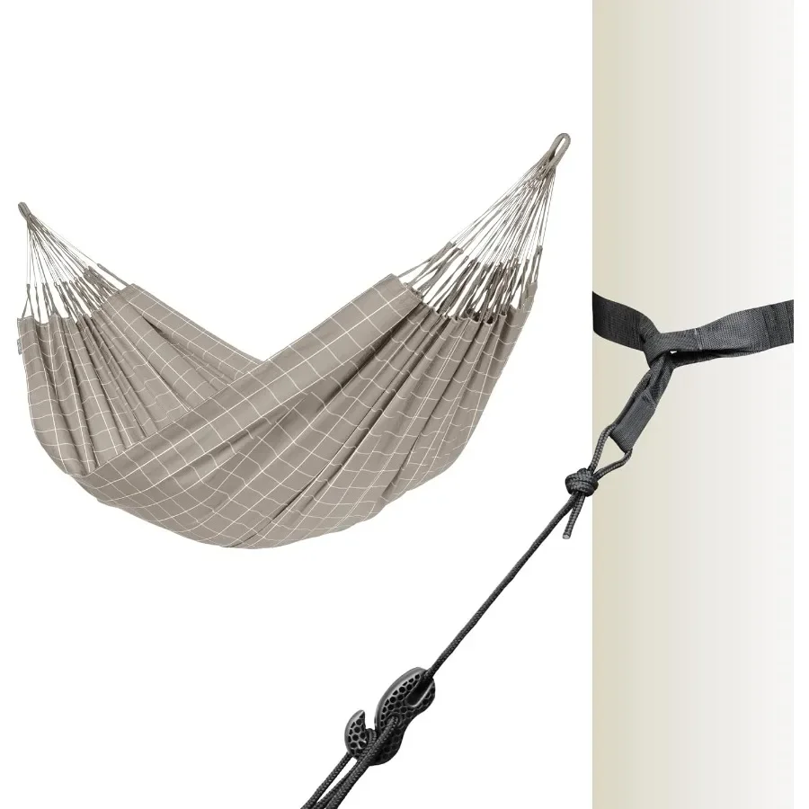 ® Large Double Brisa Classic Hammock and TreeMount, Trees Beams Posts Suspension Kit - Indoor Outdoor Hammock Swing, Weather Re