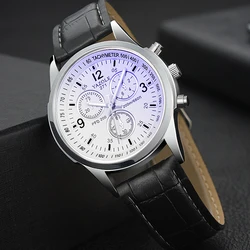 Luxury Top Brand Men Women Quartz Watches Sport Luminous Mens Watches Military Casual Leather Wristwatch Men Clock Gifts for Men